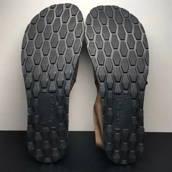 Unshoes Vida Soft Leather Brown Barefoot Style Slip On Shoes M 10 W 11 Unisex - Picture 16 of 16